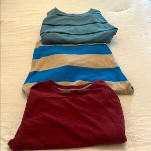Bundle of Gently worn Old Navy 2 Long Sleeve Tees Blue/Tan short sleeve  10/12